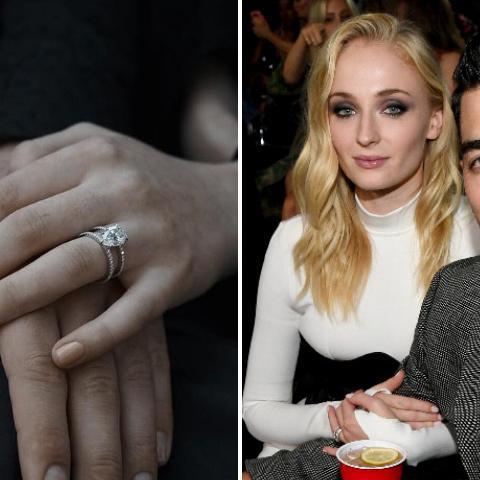 Sophie Turner recibió de Joe Jonas un hermoso anillo de compromiso de tres quilates