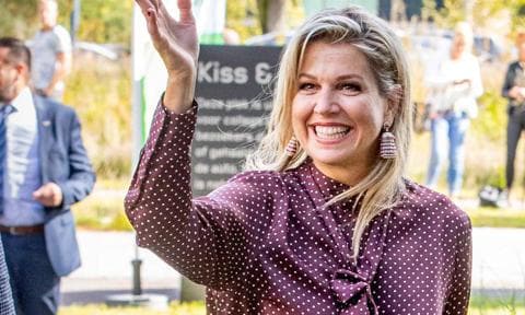 Queen Maxima stepped out in one of our favorite fall shades