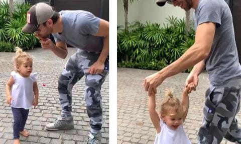 Enrique Iglesias sings and dances with daughter Lucy