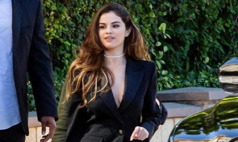 Selena Gomez wears black Givenchy suit
