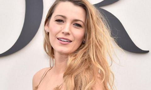 Blake Lively with surfing waves