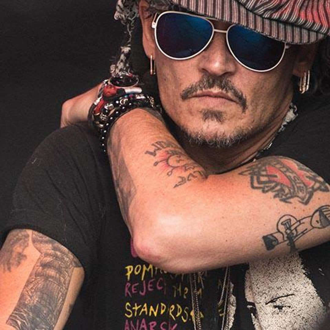 Johnny Depp en el set de filmación