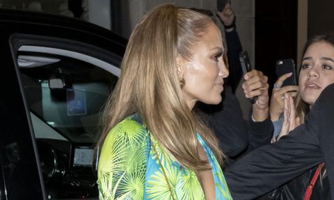Jennifer Lopez rocks a Versace mini dress