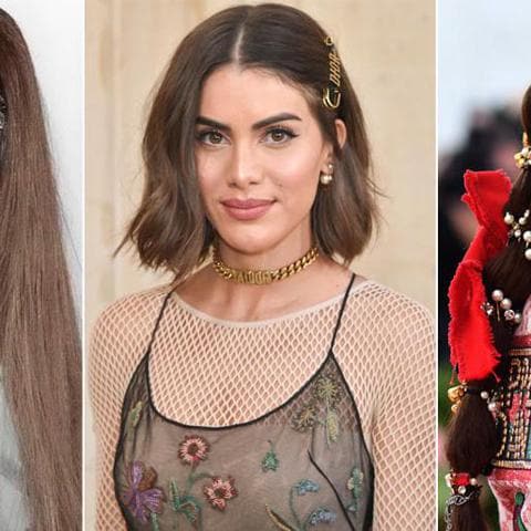 Celebrities sport hairpins and barrettes in their hairstyles