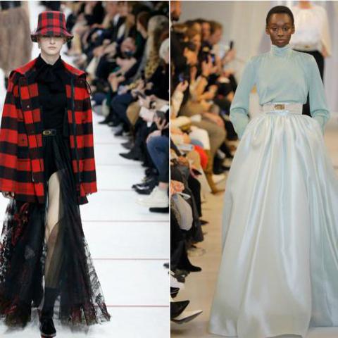 Dior, Brandon Maxwell y Chloé incluyeron la maxi falda en sus desfiles de otoño-invierno 2019/2020