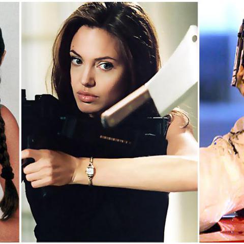 Angelina Jolie as Lara Croft in Tomb Raider