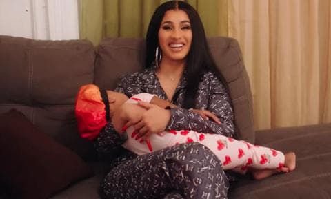 Cardi B with daughter Kulture Vogue interview
