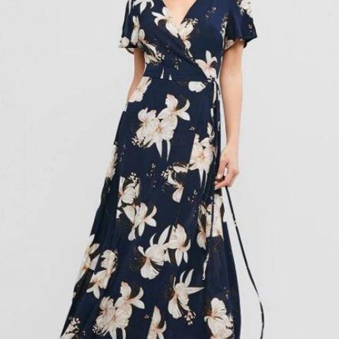 Maxi vestido de flores de Zaful