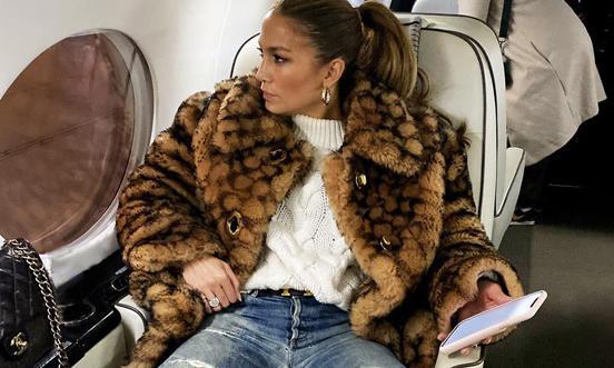 Jennifer Lopez wears Coach shearling coat