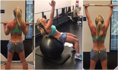 Britney Spears realiza su rutina de entrenamiento