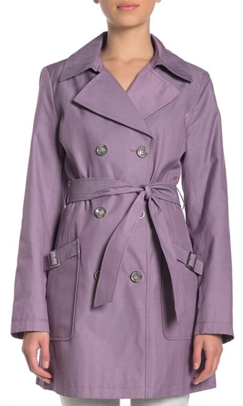 Selena Gomez S Colorful Trench Coat, Hobbs Purple Trench Coat