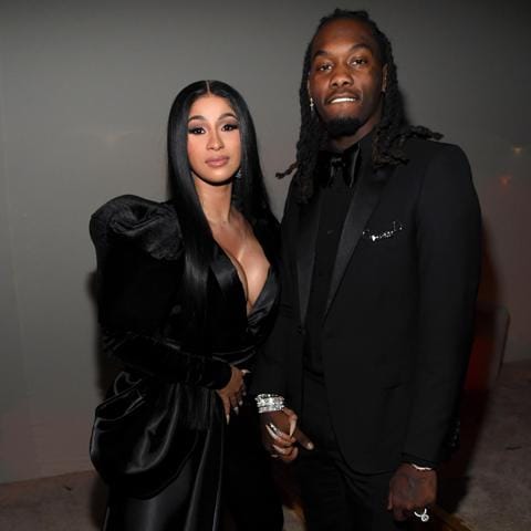 Cardi and husband Offset at P. diddy's 50th birthday epic party
