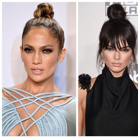 Famosas como Jennifer Lopez, Kendall Jenner y Lady Gaga se hacen con moños altos