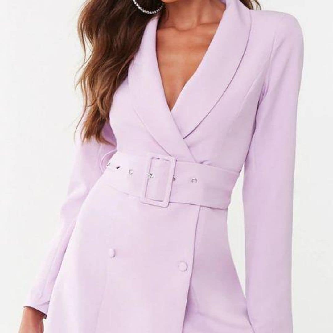 vestido blazer lila