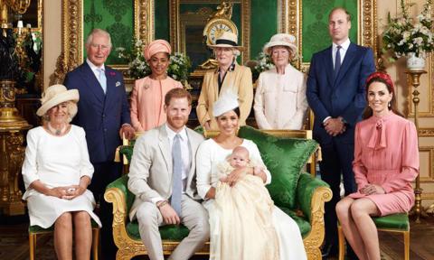 Royal family christening