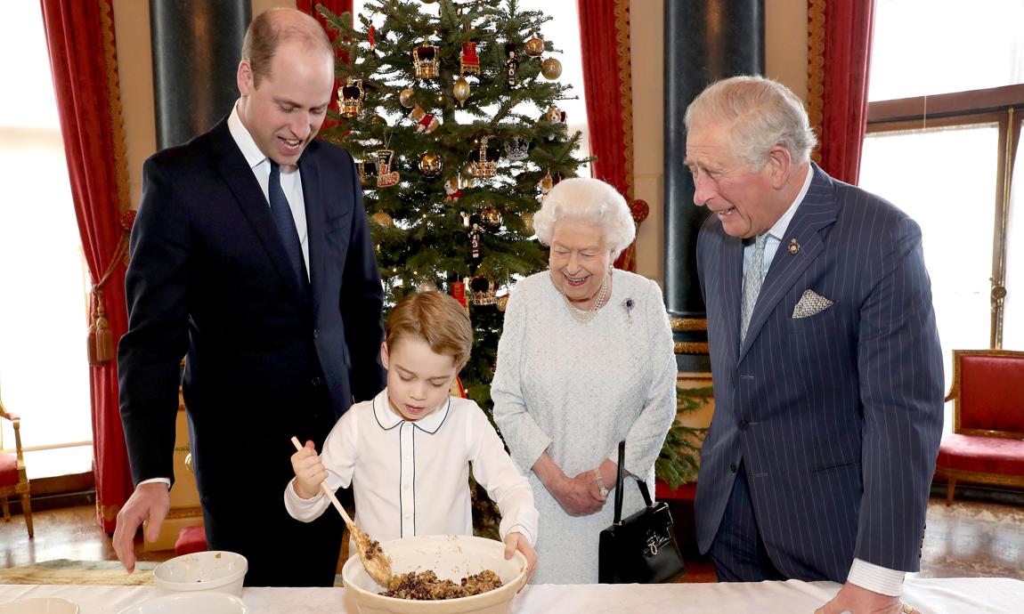 Prince William, Prince George, Queen Elizabeth and Prince Charles Christmas