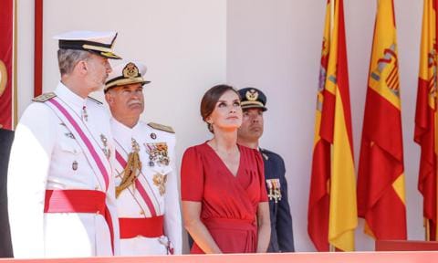 Queen Letizia and King Felipe Spain parade