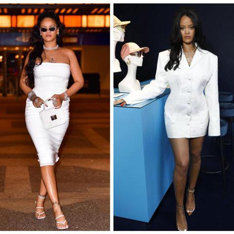 White seems to be Rihanna’s go to color of late
