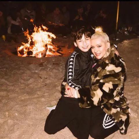 Xtina birthday shout out to son