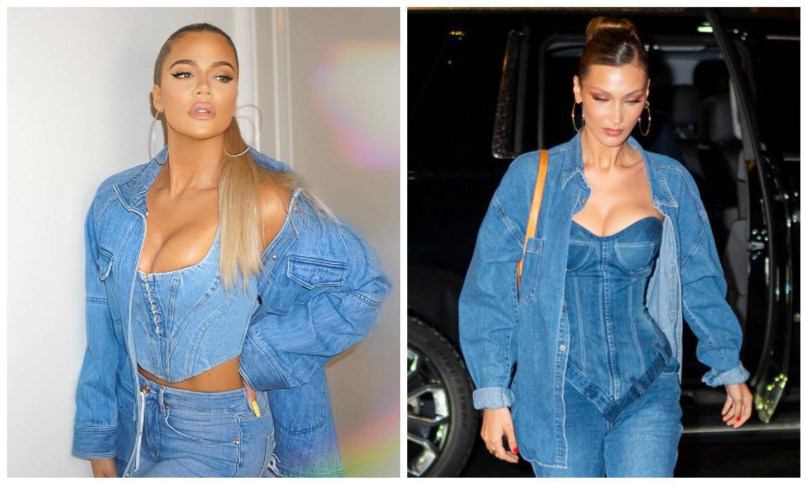 The influencers go hell for denim with multiple layers