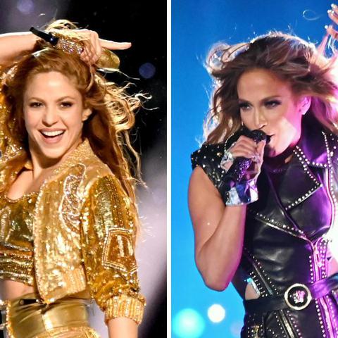 Jennifer Lopez and Shakira Super Bowl looks