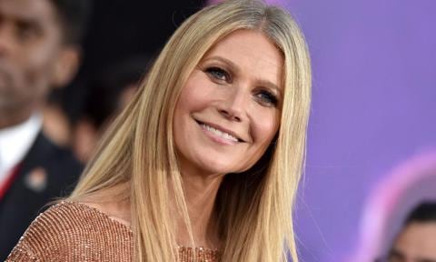 Gwyneth Paltrow in a sparkly dress with her hair loose