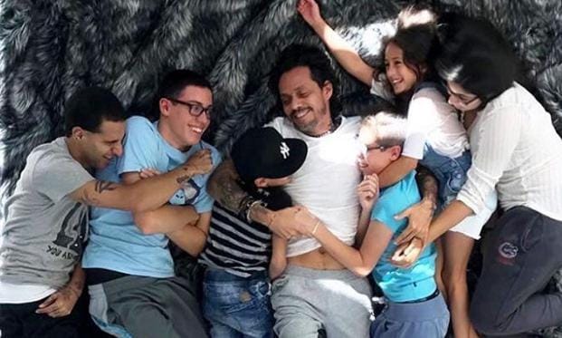 Marc Anthony with his children