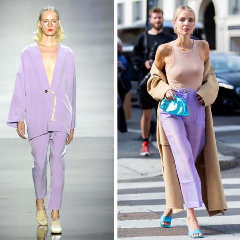 Pasarela y street style muestra preferencia por el lila y el lavanda