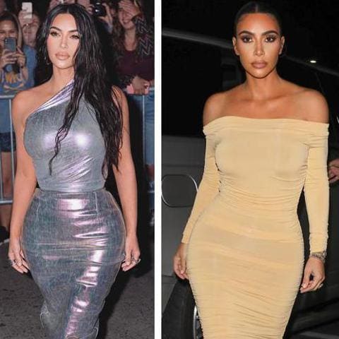 Kim Kardashian in monochrome and head-to-toe matching print looks
