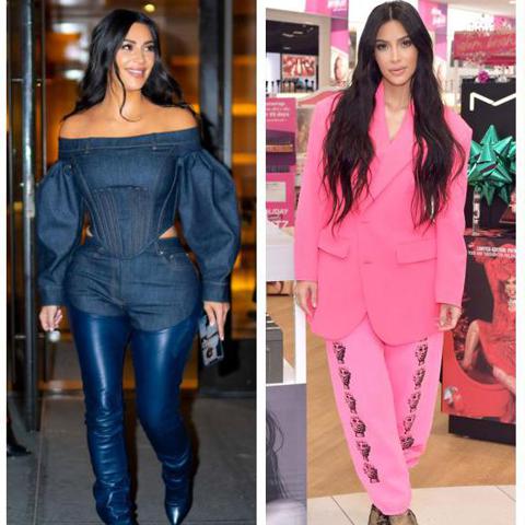 Kim Kardashian con total looks