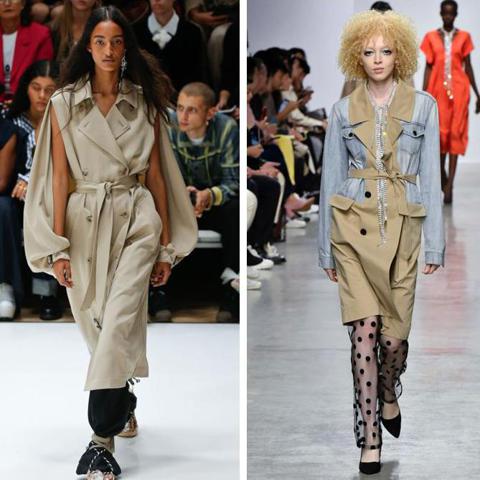 The classic trench coat succumbs to the new trends in fashion