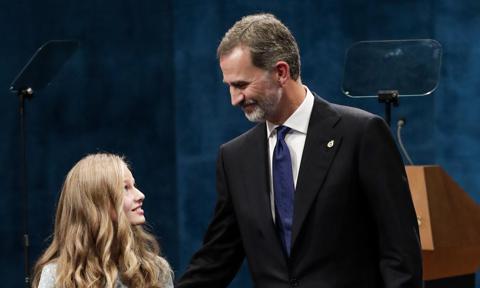 King Felipe of Spain and daughter Princess Leonor