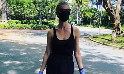 Gwyneth Paltrow wears masks and gloves during coronavirus pandemic