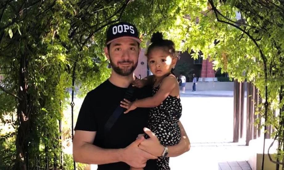 Serena Williams' husband Alexis Ohanian and daughter Olympia