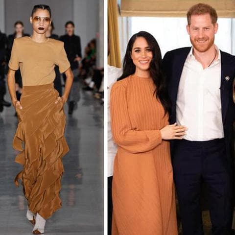 Meghan Markle opts for toffee-color dresses to refresh her spring looks
