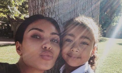 Kim Kardashian spends time with her daughter