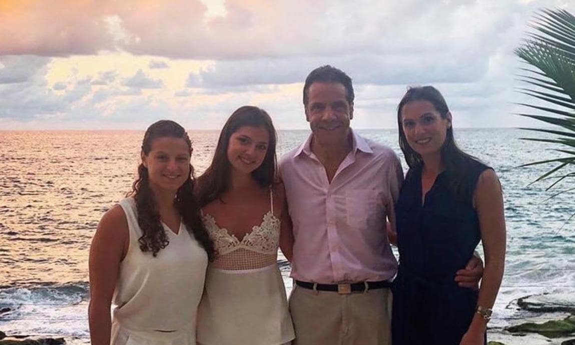 NY Governor Andrew Cuomo with his three daughters