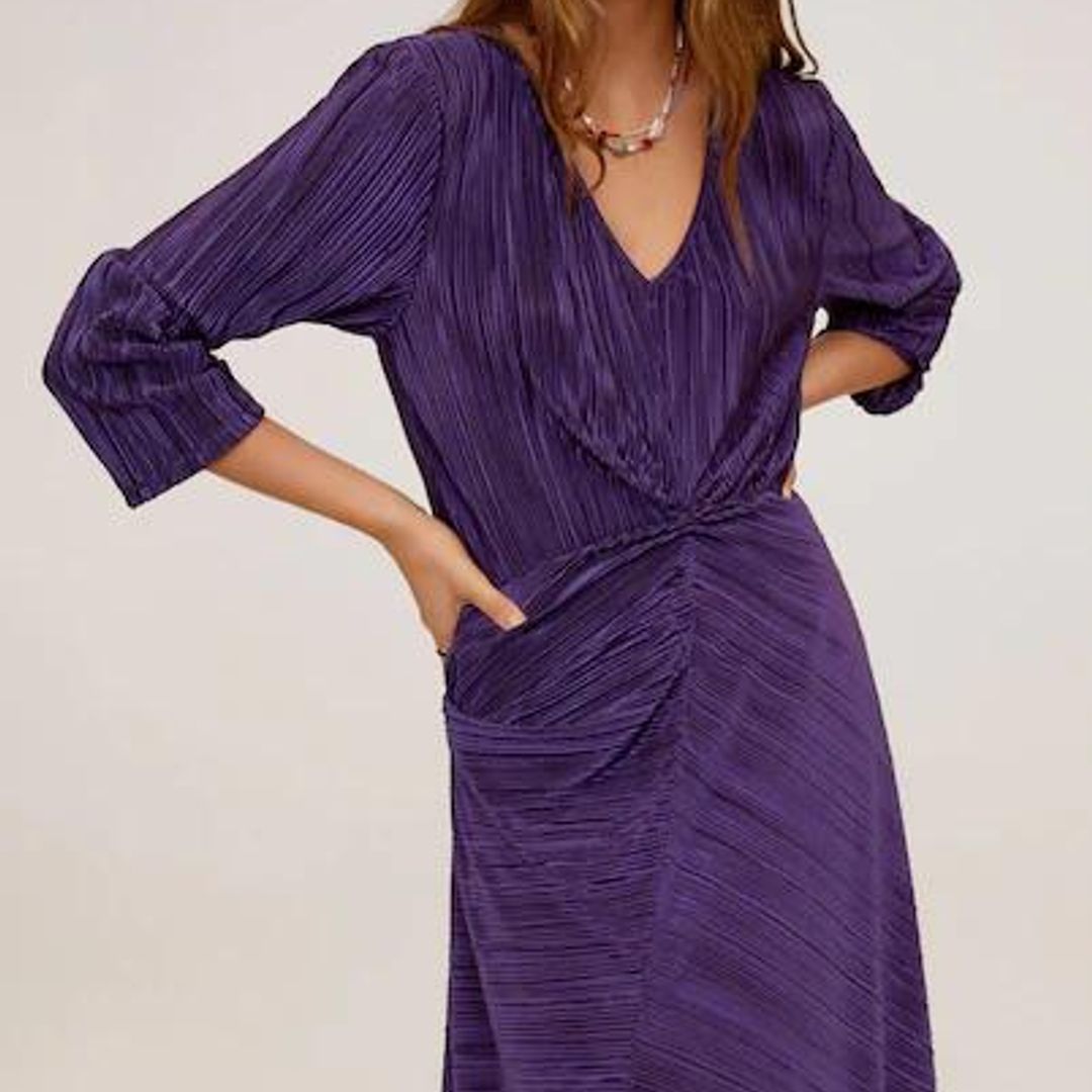 Pleated Long Dress de Mango