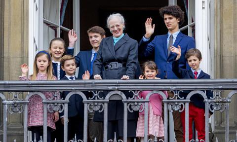 Queen Margrethe receives birthday greeting from grandkids and over a dozen European royals