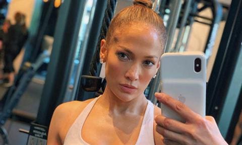 Jennifer Lopez in workout gear