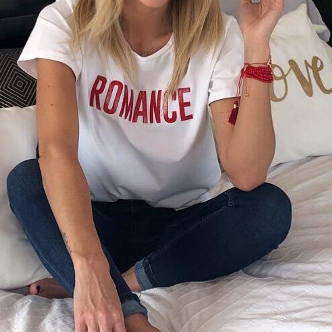 Geraldine Bazán en su cama