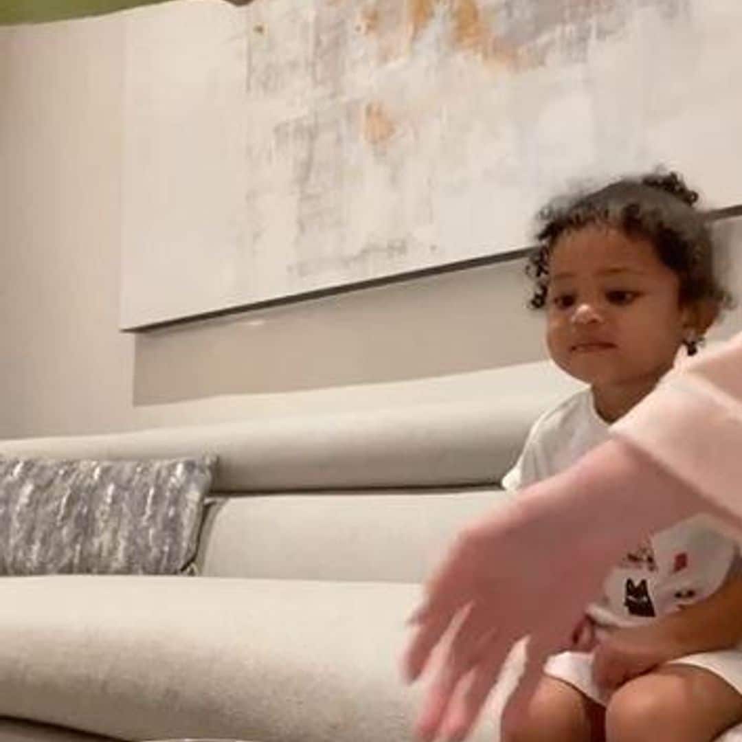 Stormi ready for the candy challenge