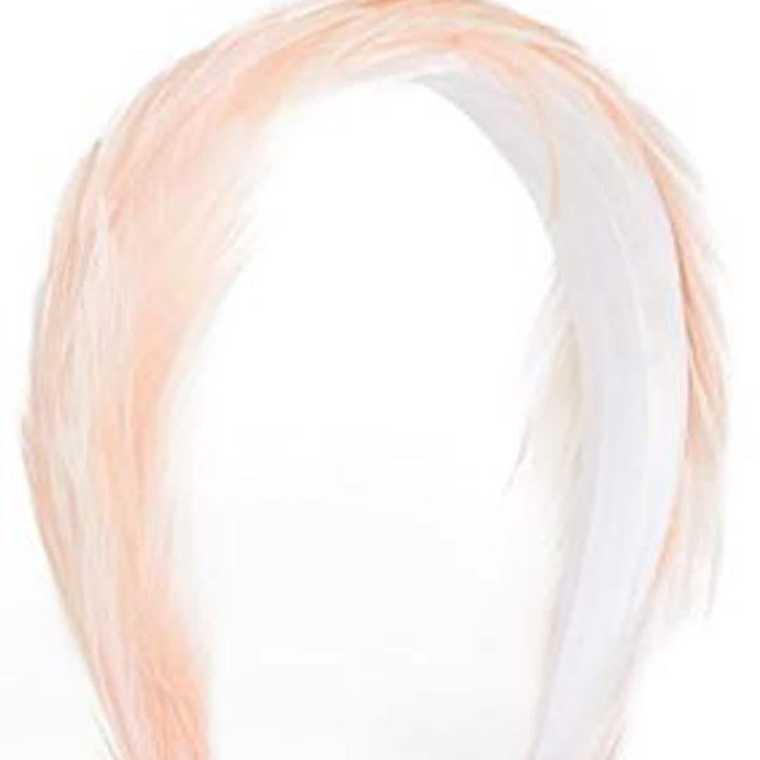 Foto producto de diadema con plumas rosadas