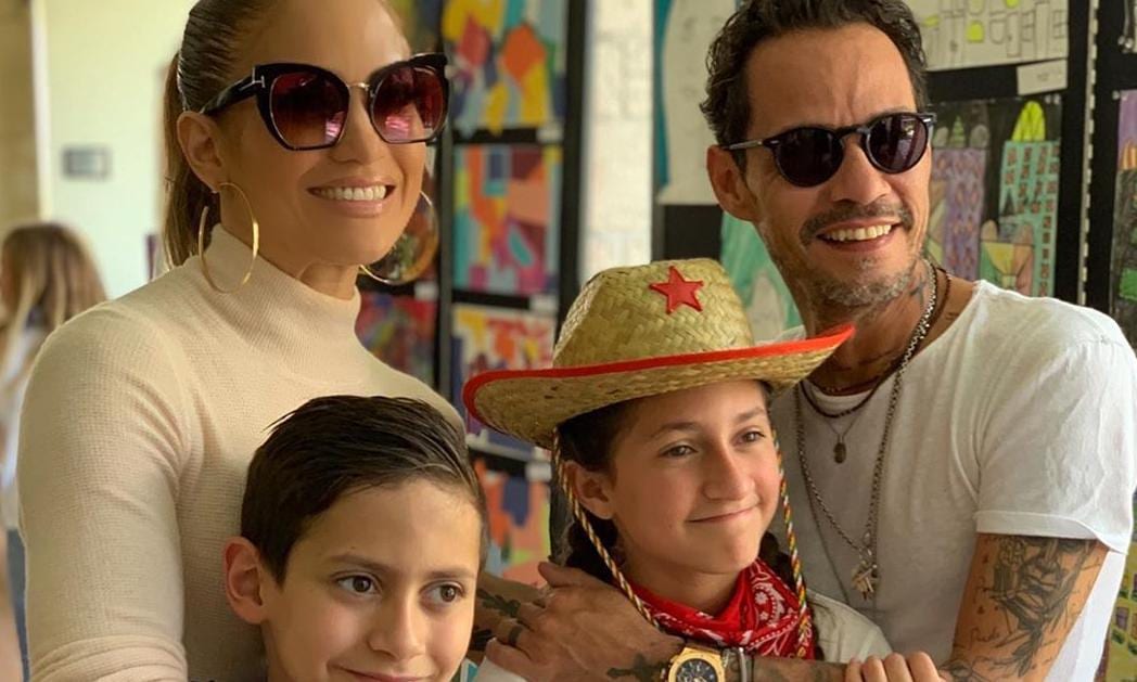 Jennifer Lopez , Marc Anthony and their twins Max and Emme