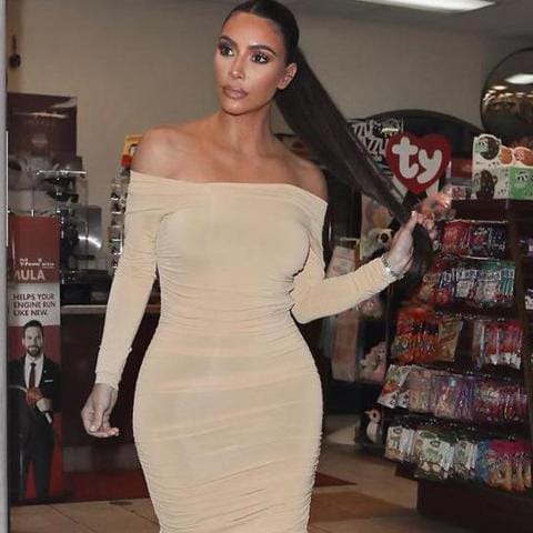Kim Kardashian Rose Dress