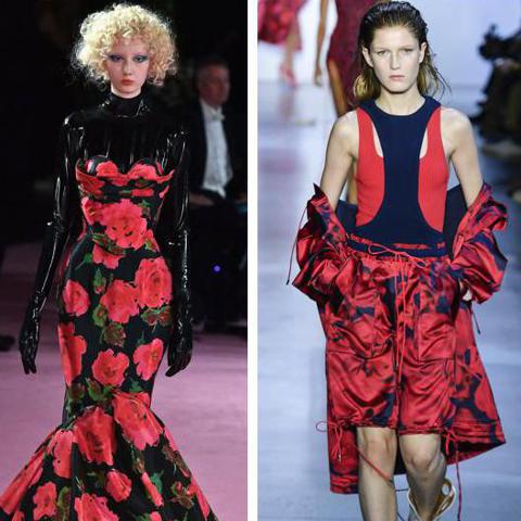 Richard Quinn, Prabal Gurung, Dries Van Note, and Carolina Herrera include red roses in their 2020 spring–summer collections
