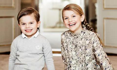 Sweden's Princess Estelle and Prince Oscar are cute as can bee in new photos