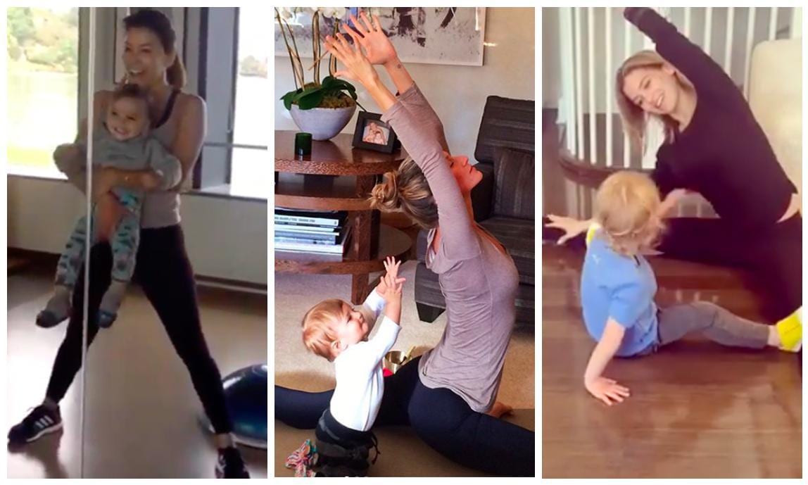 Eva Longoria, Gisele Bündchen, and Blake Lively are moms who exercise with their kids
