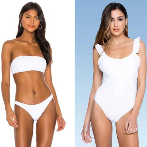 De una sola pieza o bikinis, los bañadores blancos causan sensación en la moda este verano