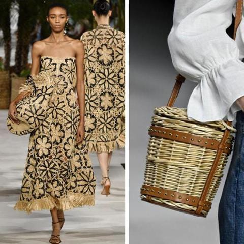 Las fashion trends veraniegas apuestan a los bolsos de rafia como complementos estrella